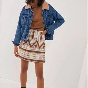 Tiny by Anthropologie Raleigh A-line mini skirt in a floral Aztec pattern